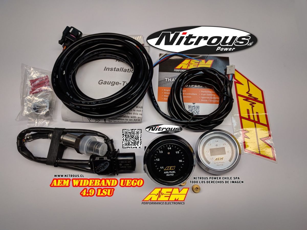 AEM Gauge Digital Wideband O2 UEGO AFR kit with NEW 4.9 – Nitrous Power ...