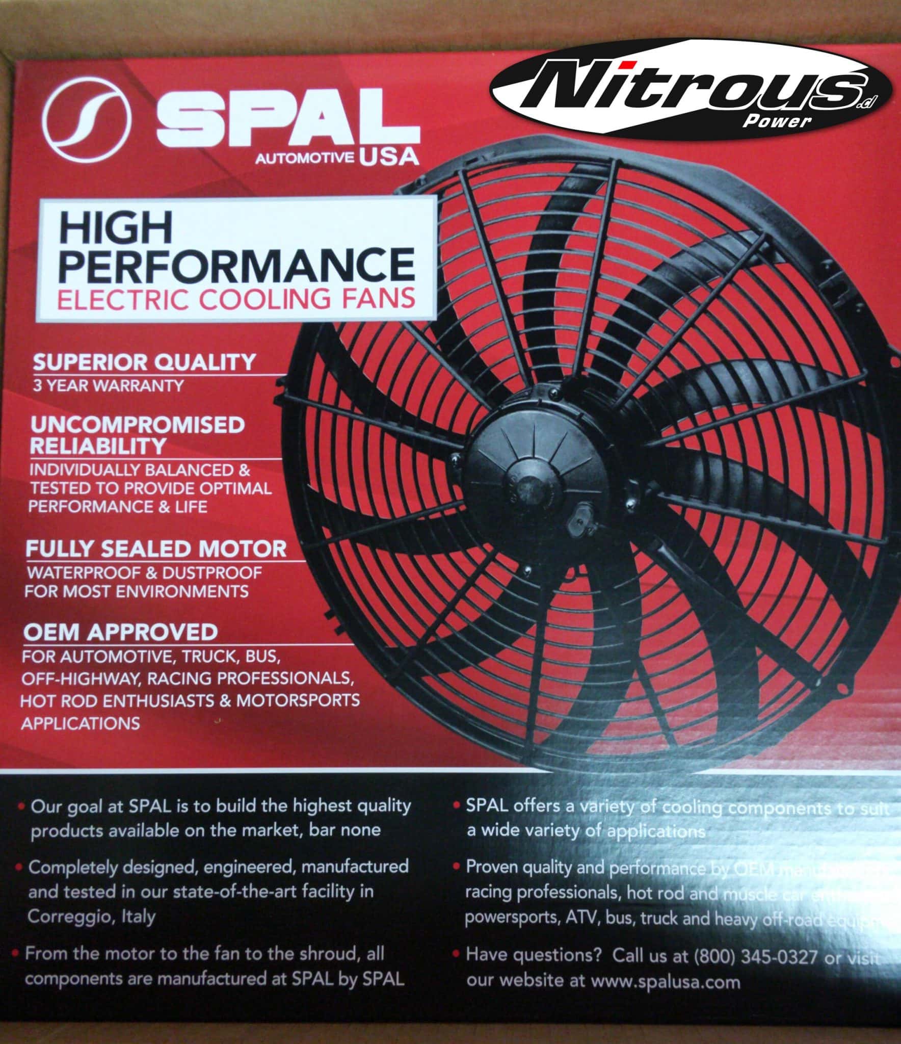 SPAL Cooling Fans Systems 16″ Racing Performance Car (Pusher) Nitrous