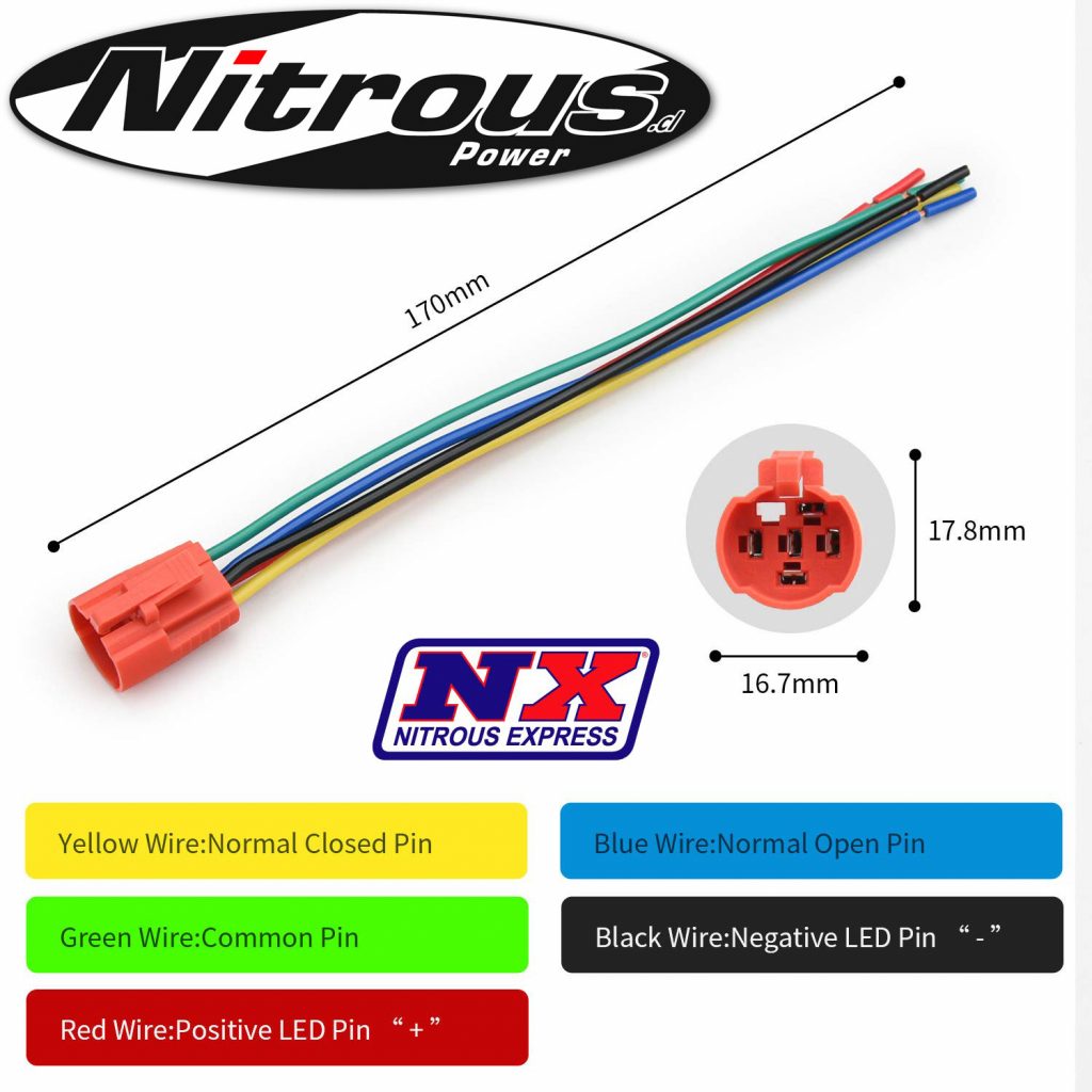 Interruptor Boton On/OFF Led Premium Azul Push Button Switch Nitrous