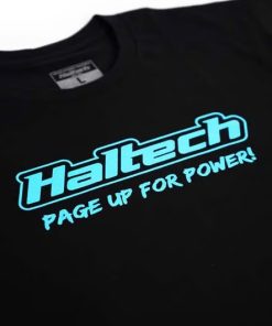 Haltech "Classic" T-Shirt Black with Blue Logo XL