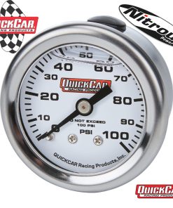 QUICKCAR Gauge Pressure 100PSI Fuel, Oil Premium